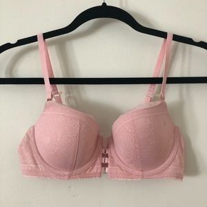 Aerie Blush Pink Padded 32C Lace Bra